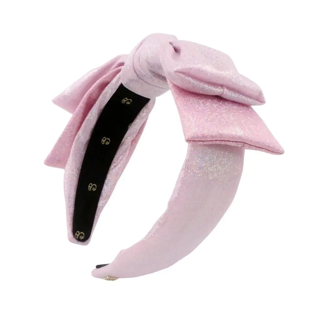 The Glitter Pink Bow Headband